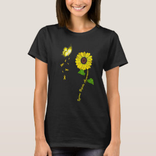 Spina Bifida Bewusstsein Gelber Schmetterling Sonn T-Shirt