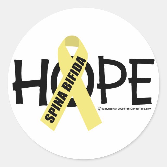 Spina Bifida Hope Runder Aufkleber (Vorderseite)