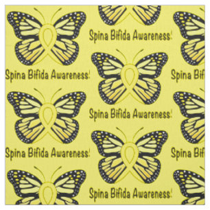 Spina- Bifidabewusstseins-Schmetterlings-Band Stoff