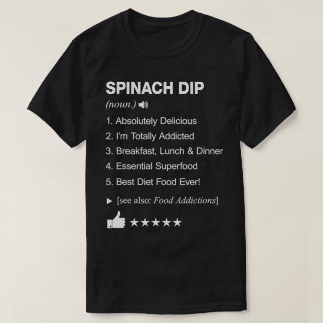 Spinach Dip Definition: Funny T-Shirt (Design vorne)