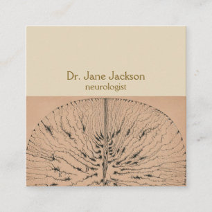 Spinal Cord Glial Cells Drawing - Neurologist Quadratische Visitenkarte