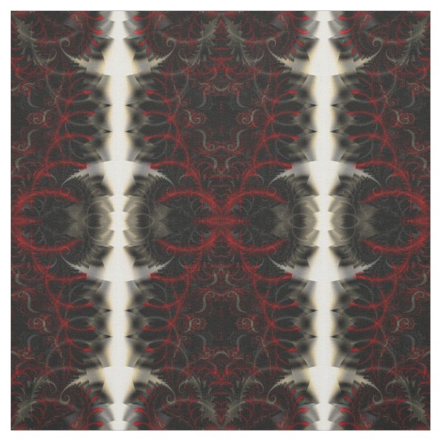 Spinal Paisley Fraktal Pattern Goth Print Stoff (Muster)