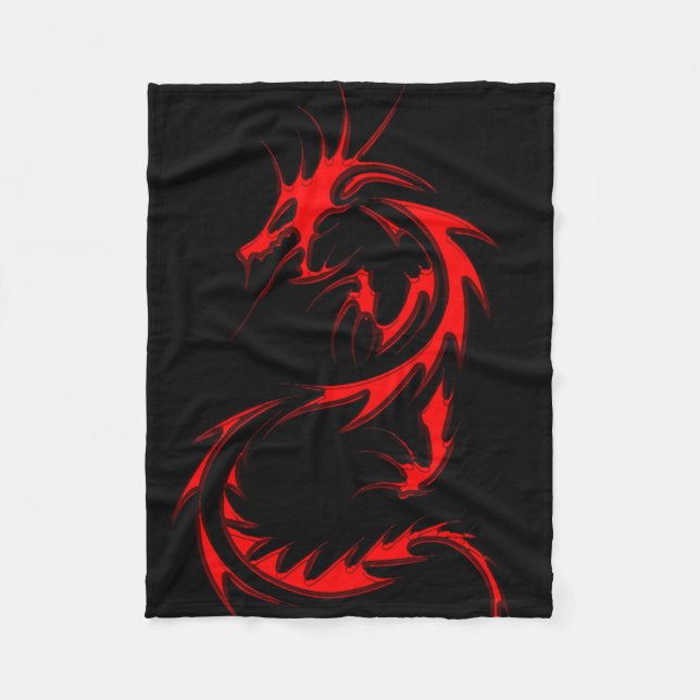 Spinale Drache-Fleece-Decke Fleecedecke (Vorderseite)