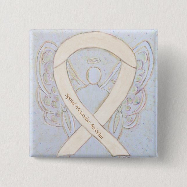 Spinale Muskulatur Atrophie Bewusstsein Ribbon Ang Button (Vorderseite)