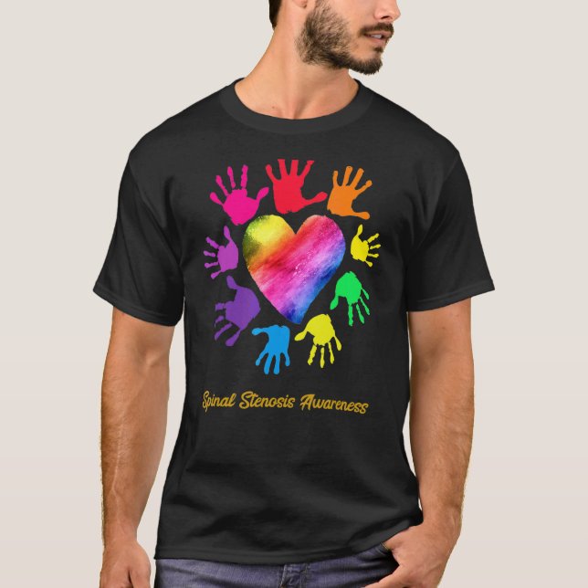 Spinale Stenosis Awareness Hands Spinale Stenose T-Shirt (Vorderseite)