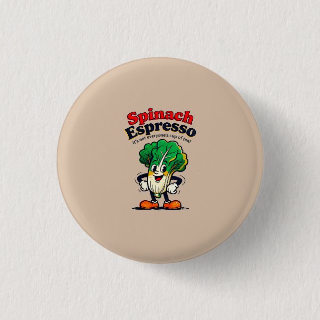 Spinat-Espresso-Hut Button (Vorderseite)