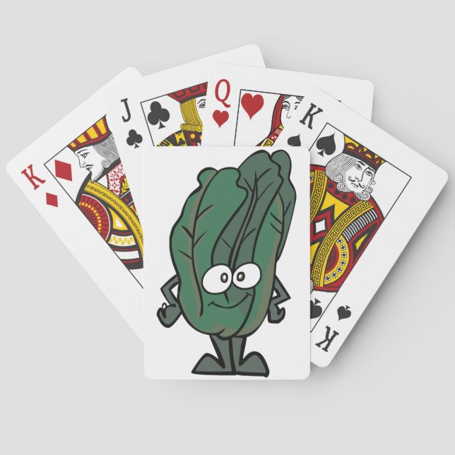 Spinats-Gesichts-Spielkarten Spielkarten (Rückseite)