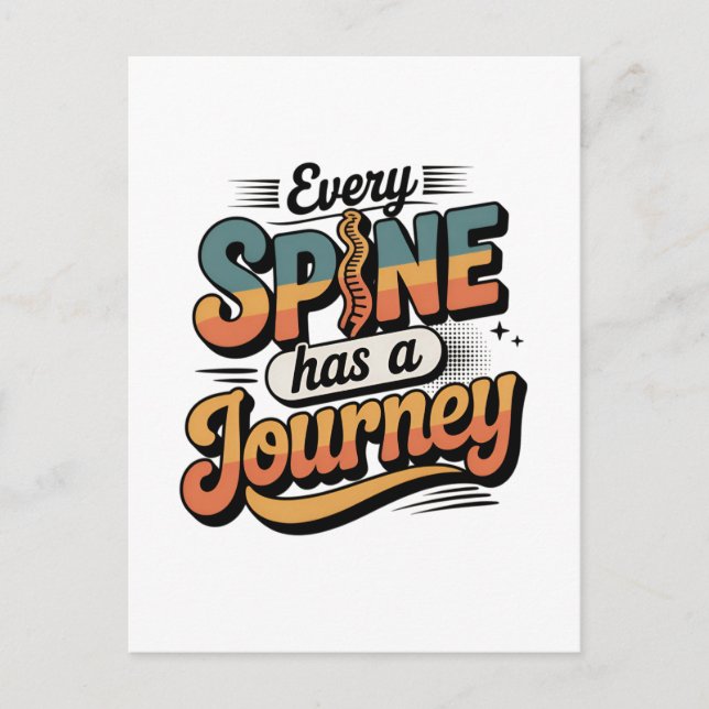 Spine Care Journey and Body Alignment Postkarte (Vorderseite)