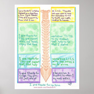 Spine Poster - Ich danke Ihnen für die Wirbelsäule