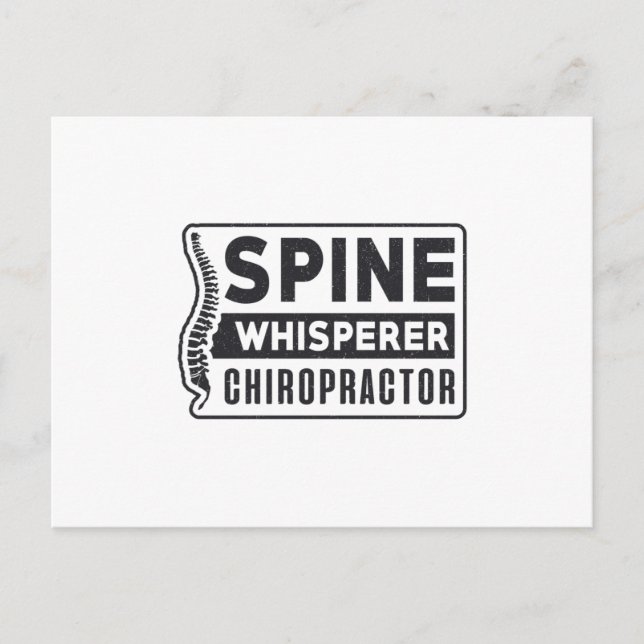 Spine Whisperer Chiropractor Therapy Chiropractic Postkarte (Vorderseite)