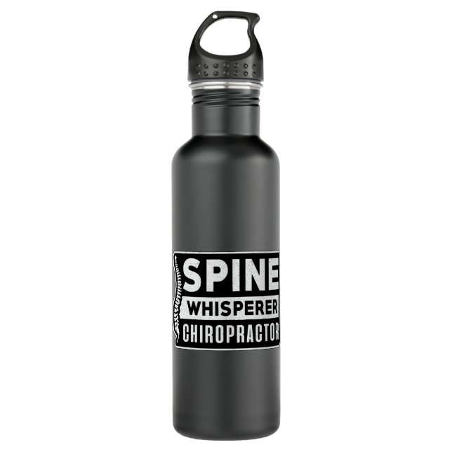 Spine Whisperer Chiropraktiker Chiro Chiropractic Edelstahlflasche (Vorderseite)