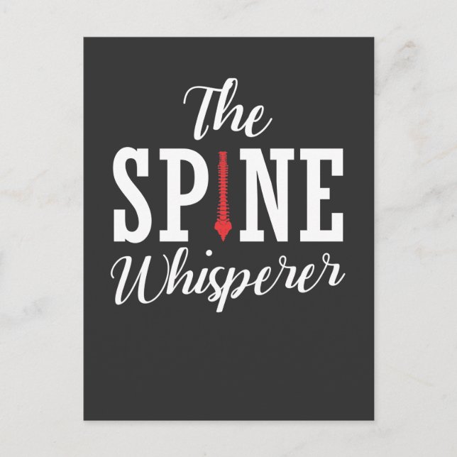 Spine Whisperer Chiropraktor Funny Orthopädie Postkarte (Vorderseite)