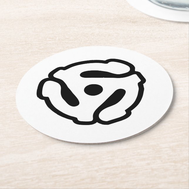 Spinne für den Vinyl-Adapter mit 7 Zoll, 45 U/min Runder Pappuntersetzer (Angewinkelt)