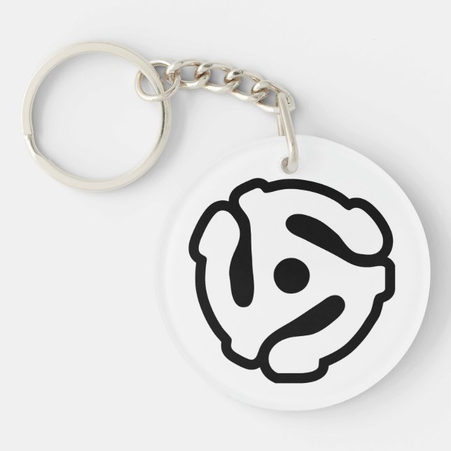 Spinne für den Vinyl-Adapter mit 7 Zoll, 45 U/min Schlüsselanhänger (Vorderseite)