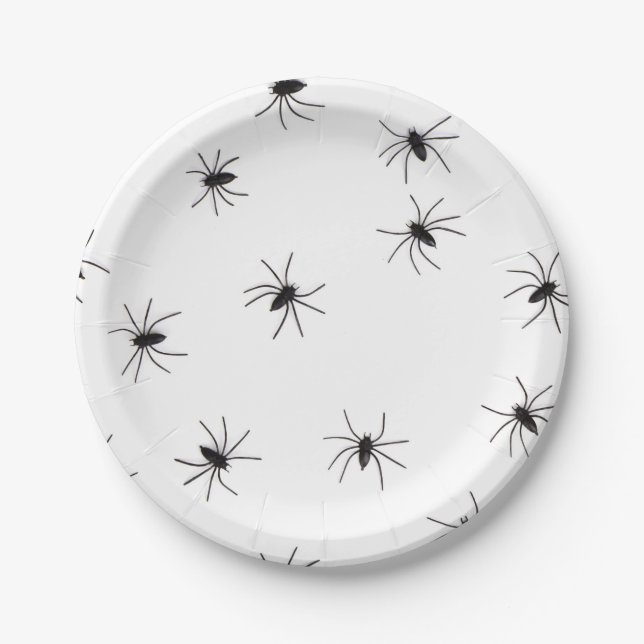 Spinne Halloweeen Pappteller (Vorderseite)