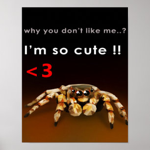Spinne, ich bin so süß   Geschenk für Spinne-Fan Poster
