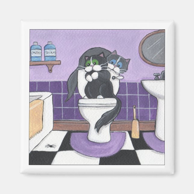 Spinne im Badezimmer Magnet (Vorne)