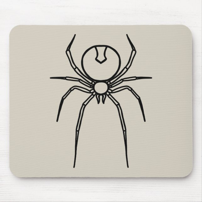 Spinne - Knochen weiß und schwarz Mousepad (Vorne)