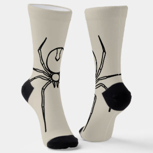 Spinne - Knochen weiß und schwarz Socken