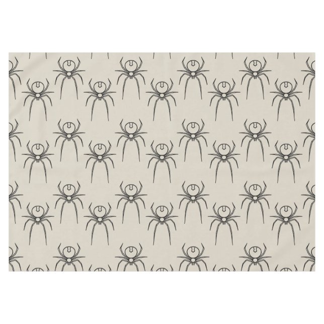 Spinne - Knochen weiß und schwarz Tischdecke (Vorderseite (Horizontal))