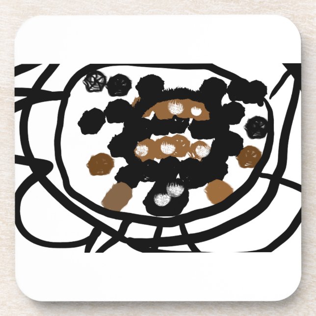 Spinne latte Kind Getränkeuntersetzer (Vorderseite)