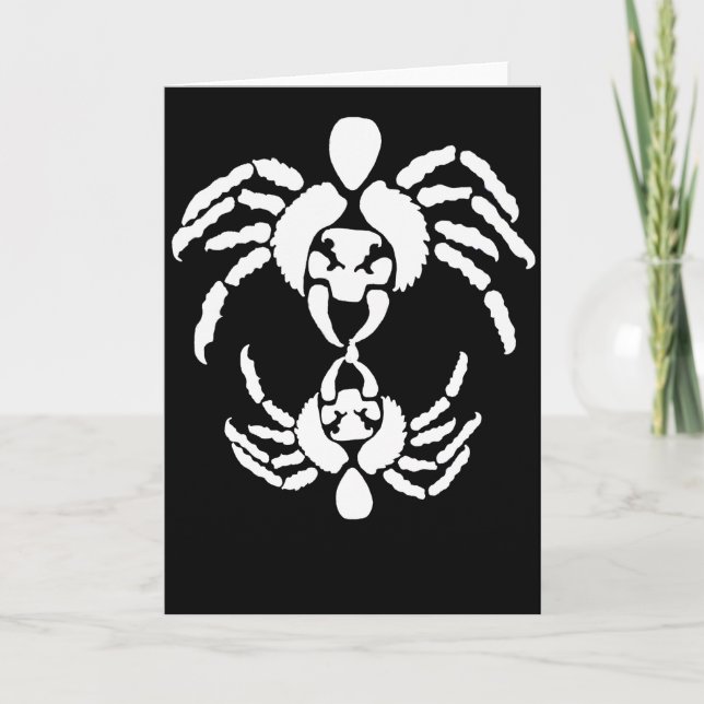 Spinne mit Gift auf Knall Karte (Vorderseite)