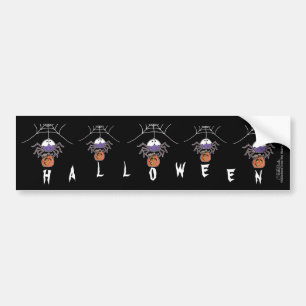 Spinne mit Jack-O-Lantern Autoaufkleber
