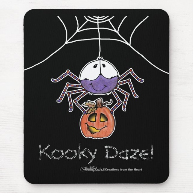 Spinne mit Jack-O-Lantern Mousepad (Vorne)