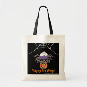 Spinne mit Jack-O-Lantern Tragetasche