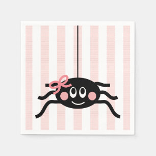 Spinne mit rosa Bogen Serviette