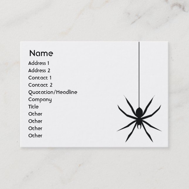 Spinne - mollig visitenkarte (Vorderseite)