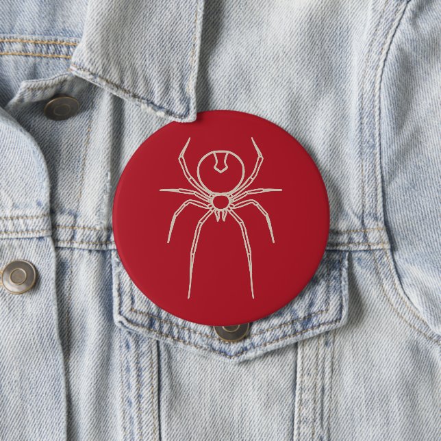 Spinne - Rot und Knochen weiß Button (Beispiel)