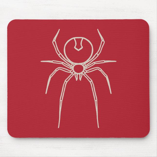 Spinne - Rot und Knochen weiß Mousepad (Vorne)