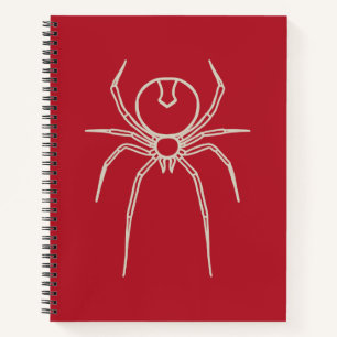 Spinne - Rot und Knochen weiß Notizbuch