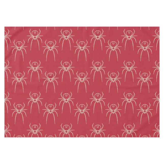Spinne - Rot und Knochen weiß Tischdecke (Vorderseite (Horizontal))