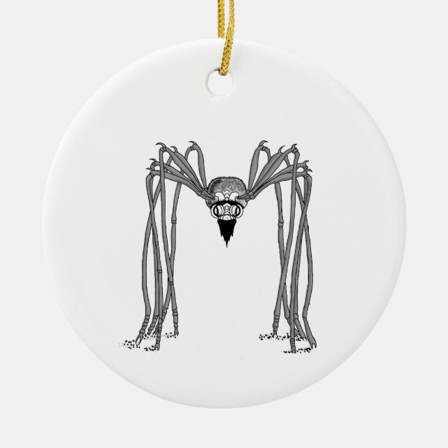 Spinne . schwarz-weiß keramikornament (Vorne)