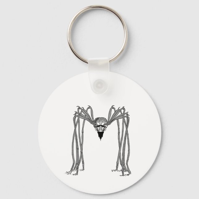 Spinne . schwarz-weiß schlüsselanhänger (Vorderseite)