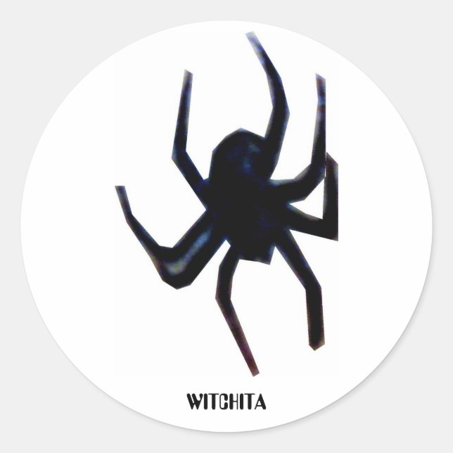 Spinne, WITCHITA Runder Aufkleber (Vorderseite)
