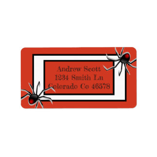 Spinnen Adressaufkleber