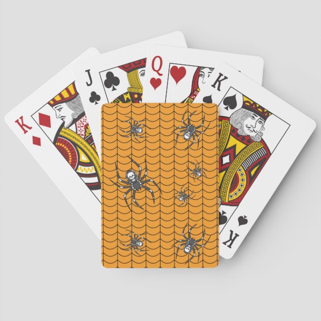 Spinnen auf Parade Klassische Spielkarten (Rückseite)