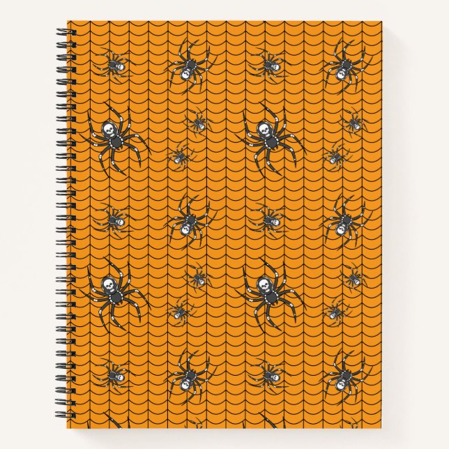 Spinnen auf Parade Spiral Notebook Notizbuch (Vorderseite)