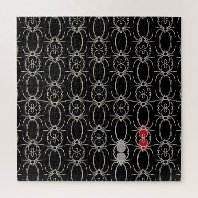 Spinnen - Battschwarz und Knochen weiß (Vertikal)