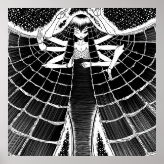 Spinnen Eigentümergeschenk | Niedlich Spider Grafi Poster