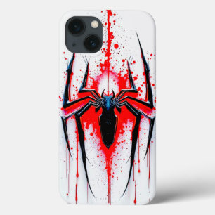 Spinnen-Emblem: Künstlerisches rotes Spritzermuste Case-Mate iPhone Hülle