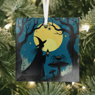 Spinnen, Giftpilze und Hexen Ornament Aus Glas