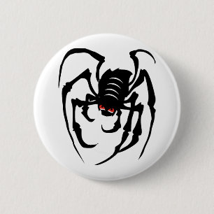 Spinnen Halloween Button