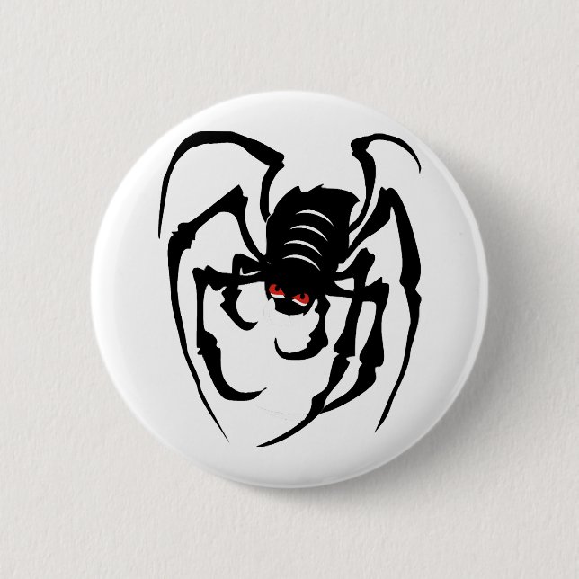 Spinnen Halloween Button (Vorderseite)