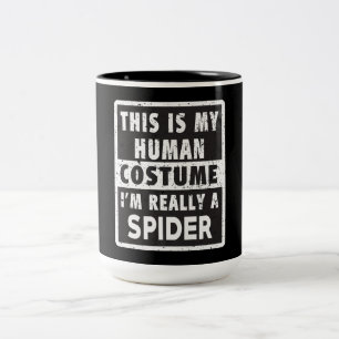 Spinnen-Halloween-Kostüm Lustiges Spinnen-Kostüm G Zweifarbige Tasse