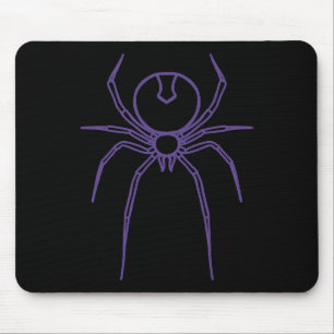 Spinnen in Lila und schwarz Mousepad