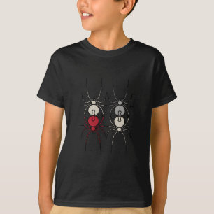 Spinnen - Knochen-Weiß- und Battschwarzer T - Shir T-Shirt